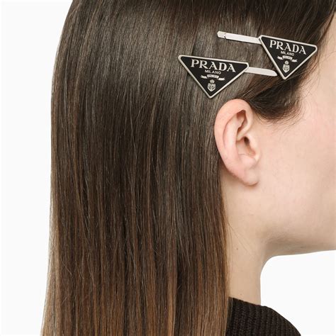 barrette cheveux prada|prada hair clips.